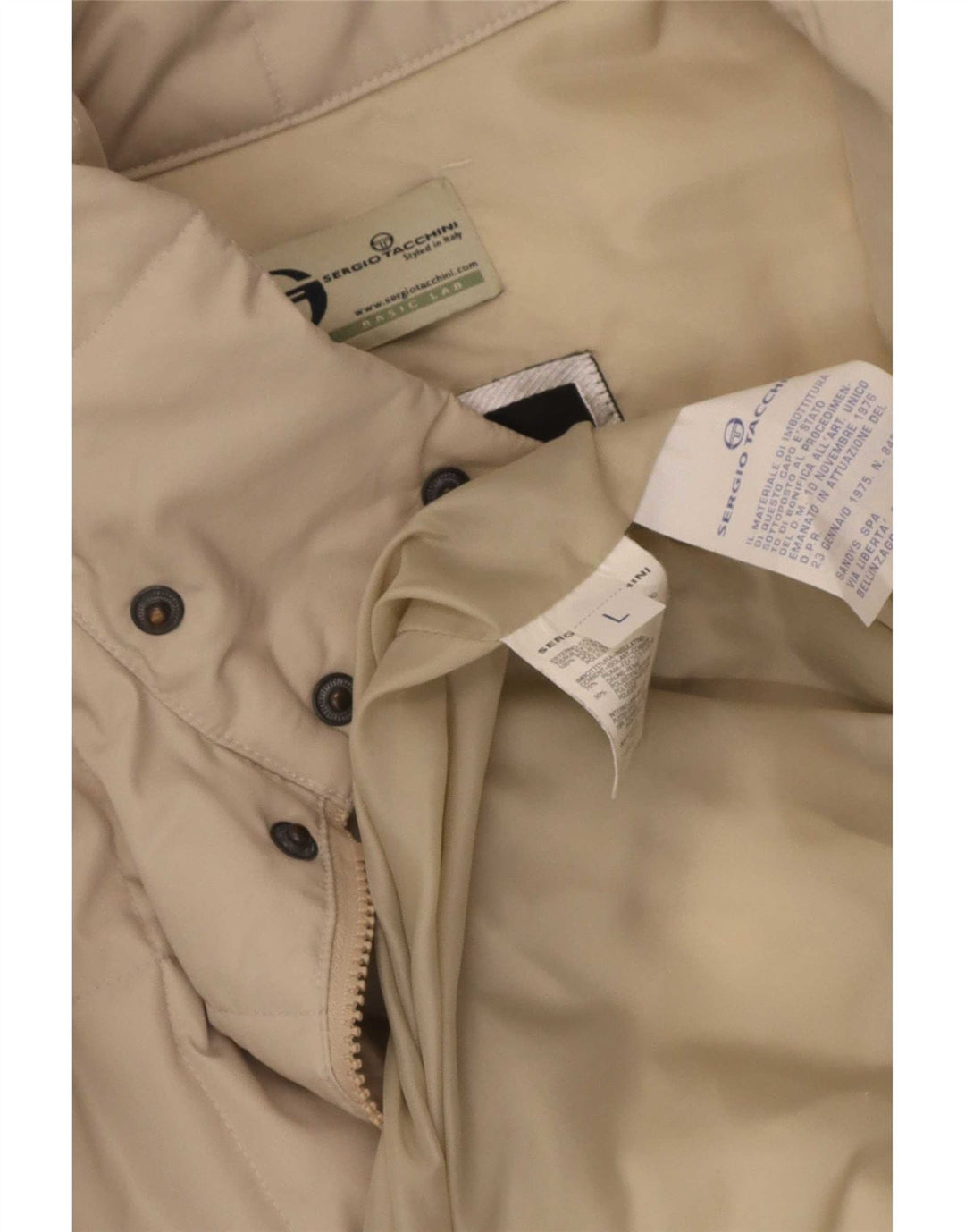 Sergio Tacchini Ανδρικό μπουφάν UK 40 Large Beige Polyester