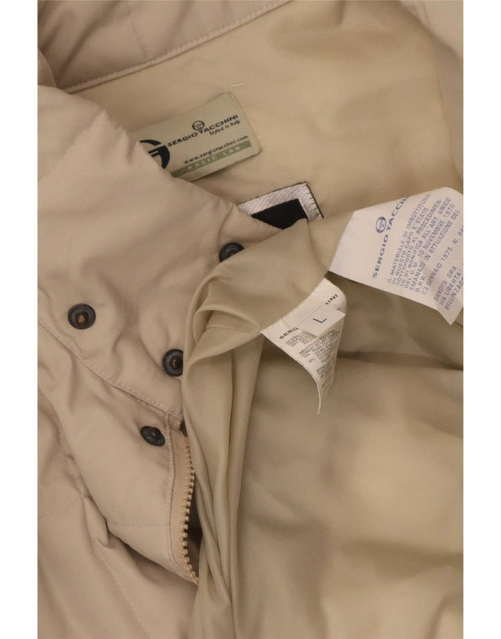 Sergio Tacchini Ανδρικό μπουφάν UK 40 Large Beige Polyester