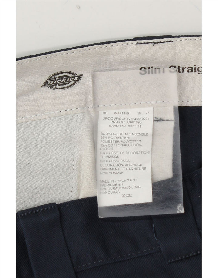 DICKIES Ανδρικό ίσιο παντελόνι Chino W32 L32 Navy Blue Polyester
