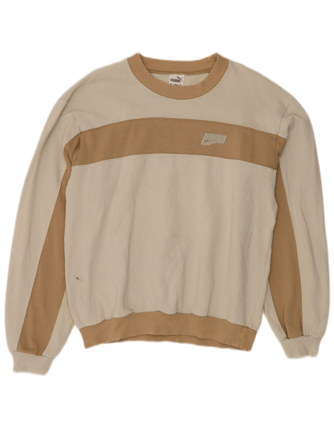 Ανδρικό φούτερ PUMA Jumper σε μεγάλο λευκό χρώμα, βαμβακερό