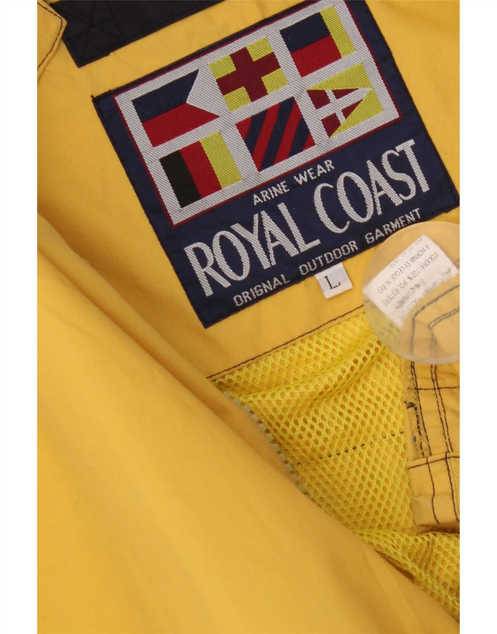Royal Coast Mens Yachting Rain Jacket UK 40 Large Yellow Polyester