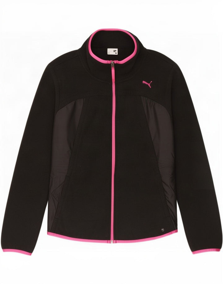 Puma Γυναικείο Fleece Jacket UK 12 Medium Black Polyester