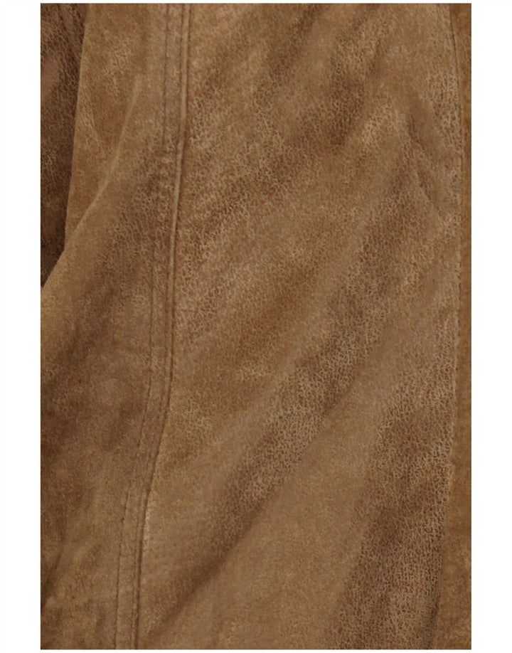 Ανδρικό Shearling Jacket MONTGOMERY UK 44 2XL Καφέ Δερμάτινο