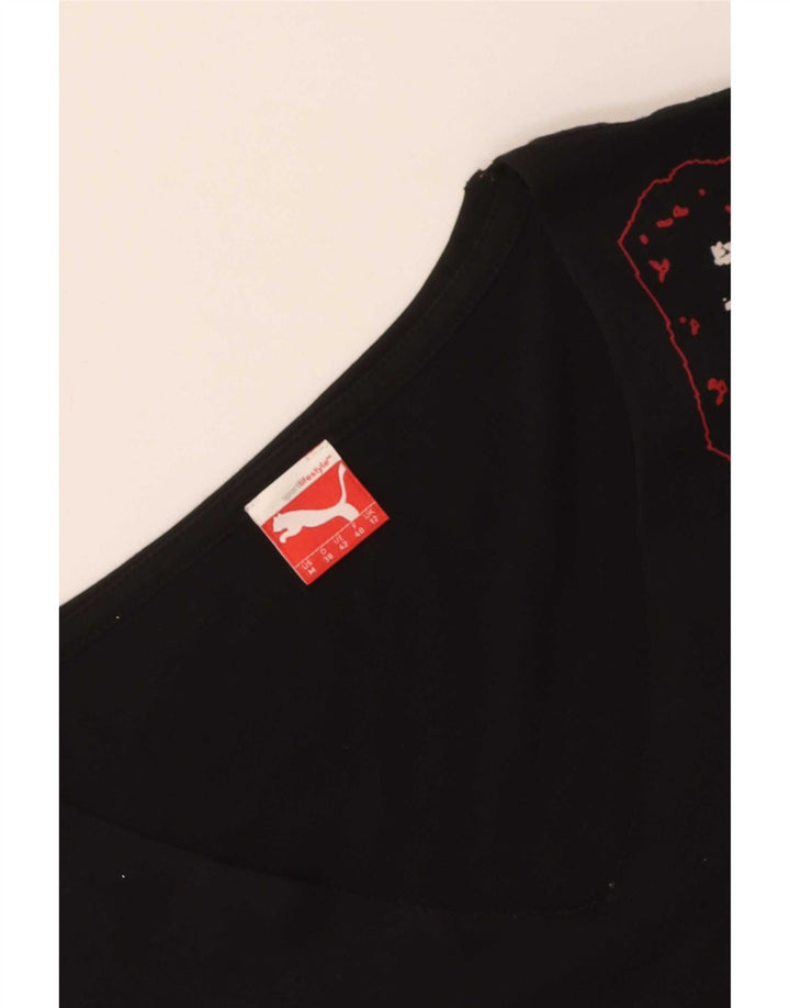 Γυναικείο γραφικό μπλουζάκι Puma Top UK 12 Medium Black