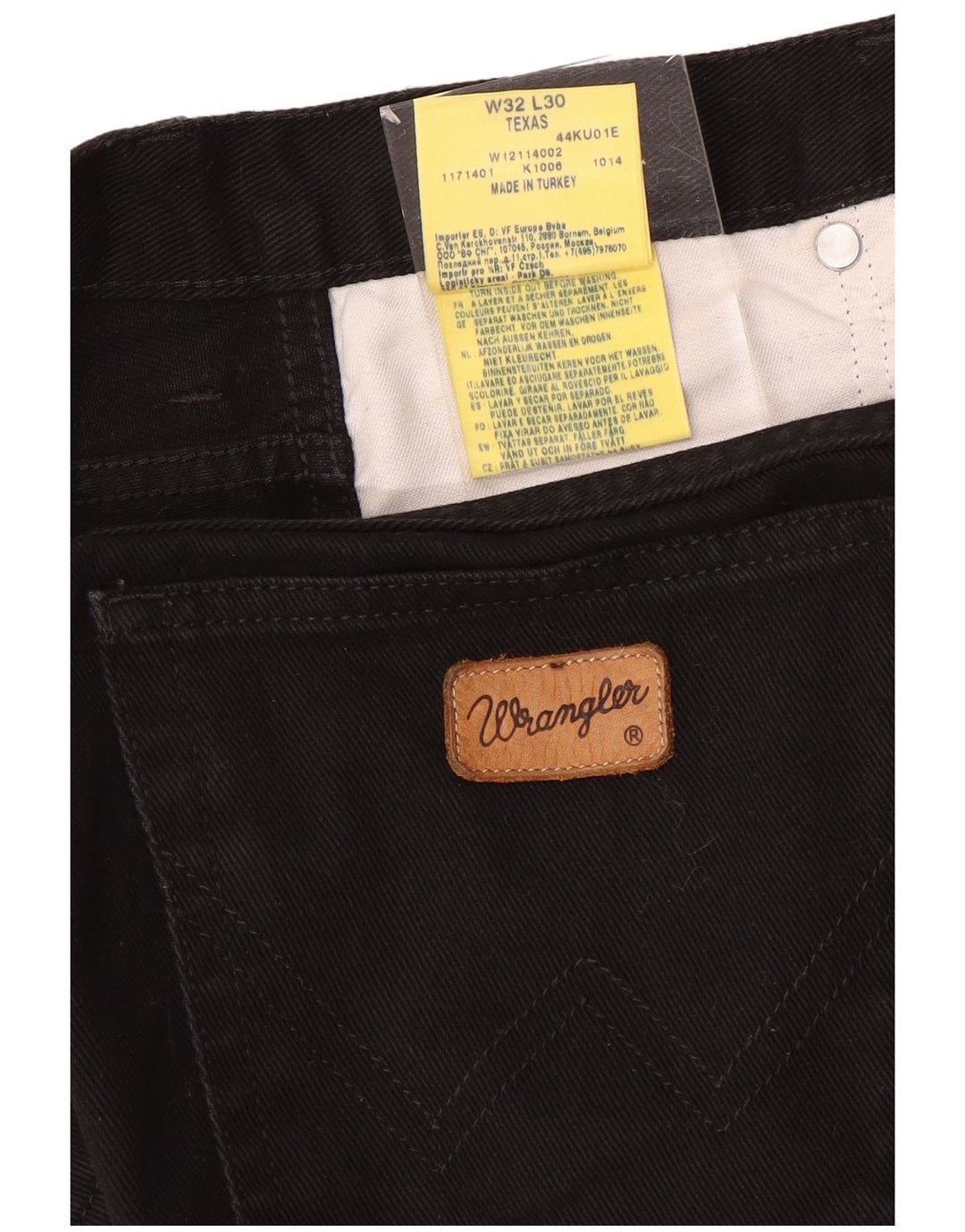 WRANGLER Ανδρικό Texas Straight Jeans W32 L30 Μαύρο βαμβακερό