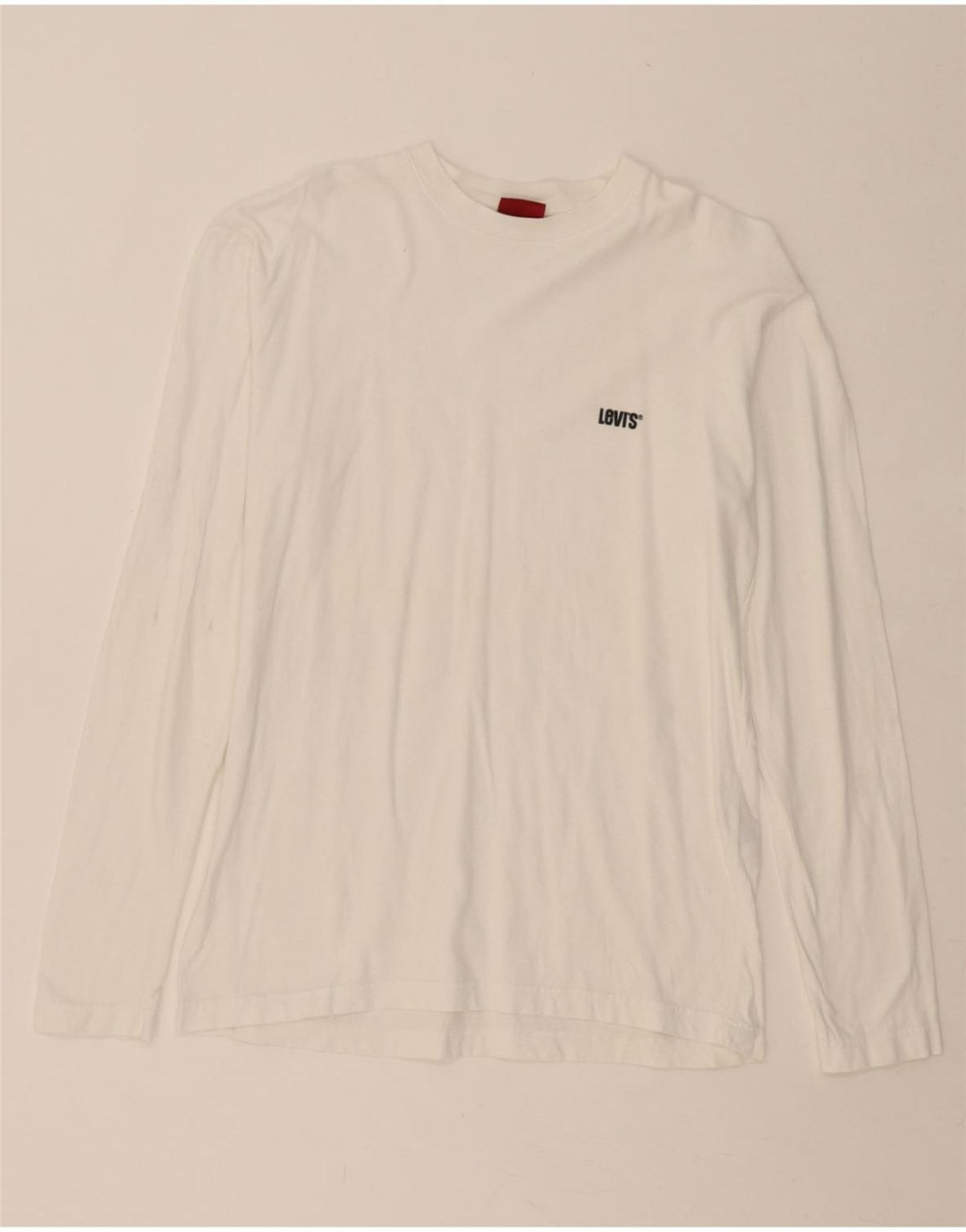 LEVI'S Mens Top Long Sleeve Medium White Cotton Vintage Levi's and Second-Hand Levi's from Messina Hembry 