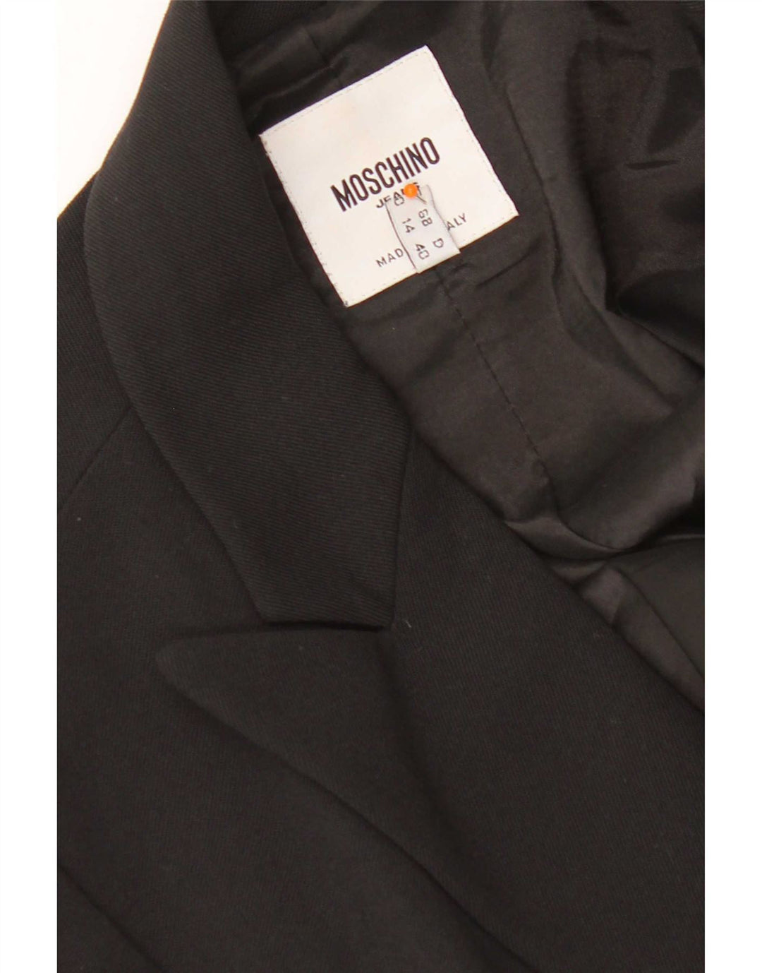 Moschino Γυναικείο Μπουφάν 1 Κουμπί Blazer UK 14 Μεσαίο Μαύρο Πολυεστέρας