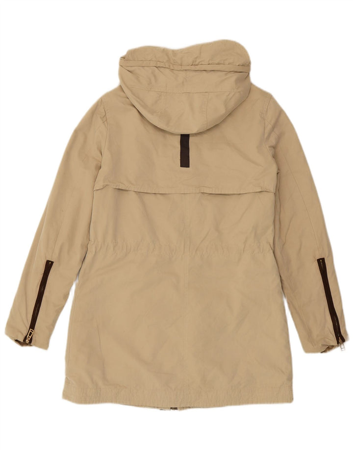 Zara Γυναικείο μπουφάν Parka με κουκούλα UK 6 XS Beige Polyester