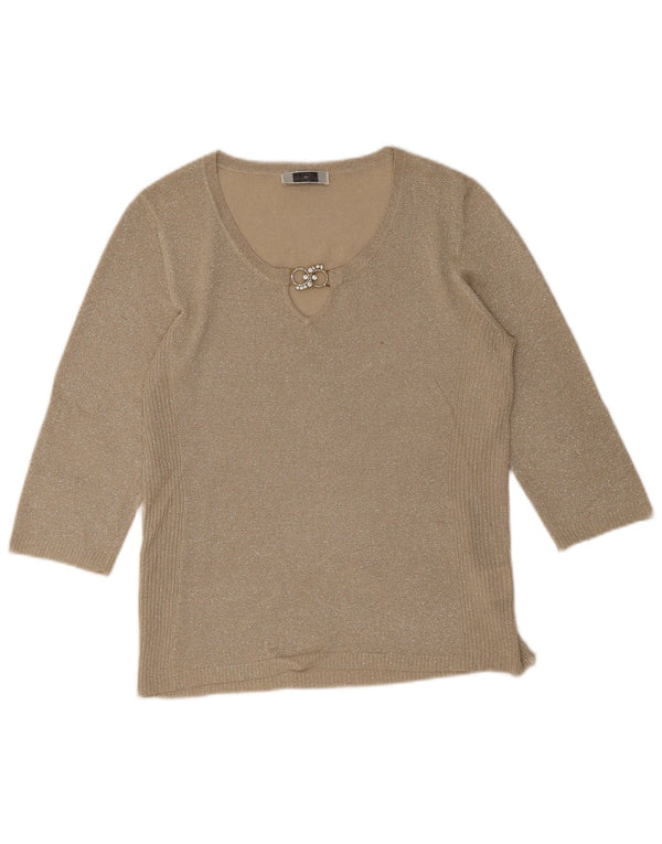 Perte by Krizia Γυναικείο τοπ 3/4 μανίκι UK 12 Medium Beige