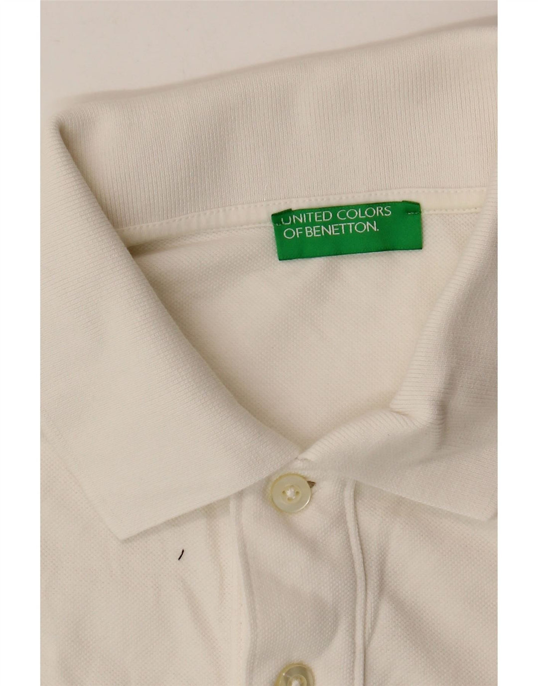 BENETTON Ανδρικό Πόλο Μπλουζάκι Μεσαίο Λευκό