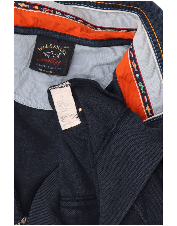 PAUL & SHARK Ανδρική αθλητική φόρμα Yachting Top Jacket 3XL Navy Blue Cotton