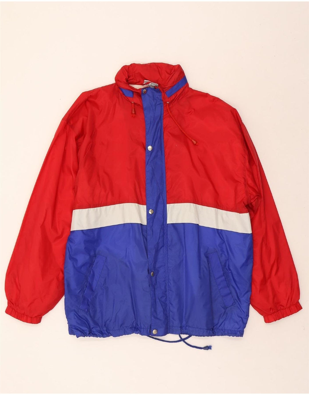 MARC KOSTNER Mens Rain Jacket UK 42 XL Red Colourblock Polyamide Vintage Marc Kostner and Second-Hand Marc Kostner from Messina Hembry 