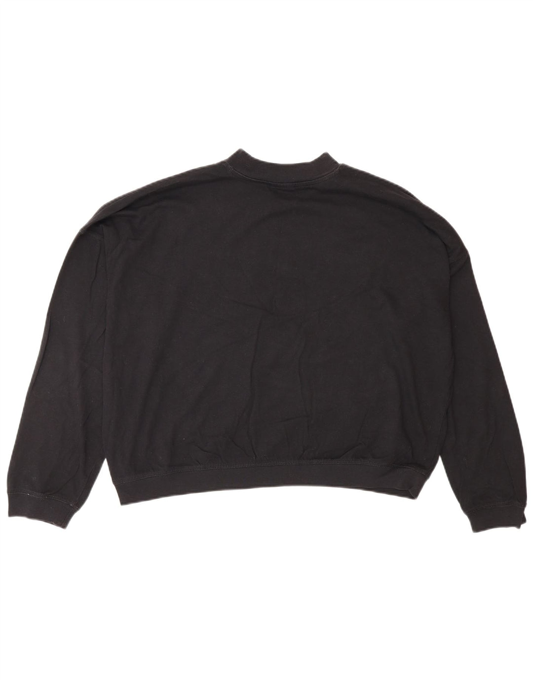 Champion Womens Graphic Oversized Φούτερ Jumper UK 6 XS Μαύρο
