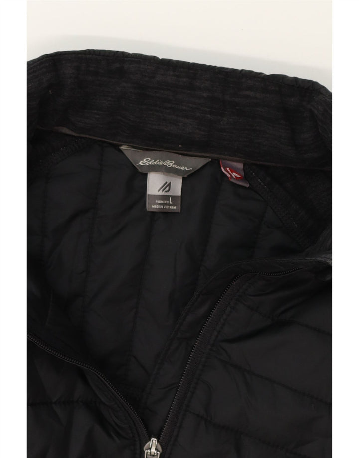 EDDIE BAUER Womens Bomber Jacket UK 16 Large Grey Colourblock Vintage Eddie Bauer and Second-Hand Eddie Bauer from Messina Hembry 