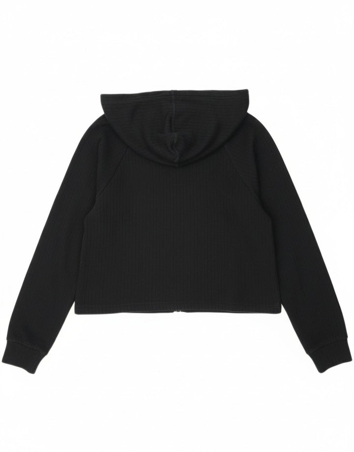 NIKE Womens Crop Jumper Sweater UK 10 Small Black Cotton Vintage Nike and Second-Hand Nike from Messina Hembry 