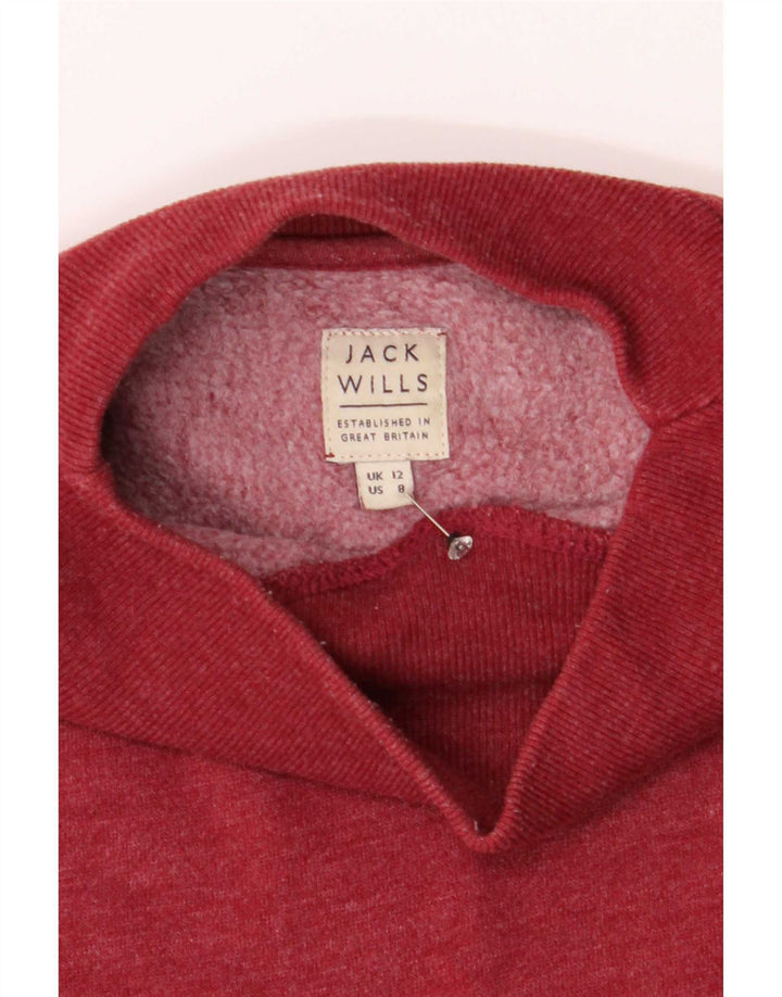 Jack Wills Γυναικεία φούτερ μεγάλου μεγέθους Jumper UK 12 μεσαίο κόκκινο βαμβακερό