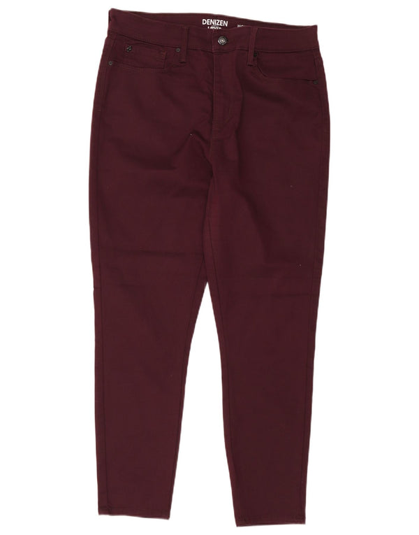 Γυναικεία Levi's Denizen Crop ψηλόμεσα στενά τζιν US 14 XL W32 L26 μπορντό