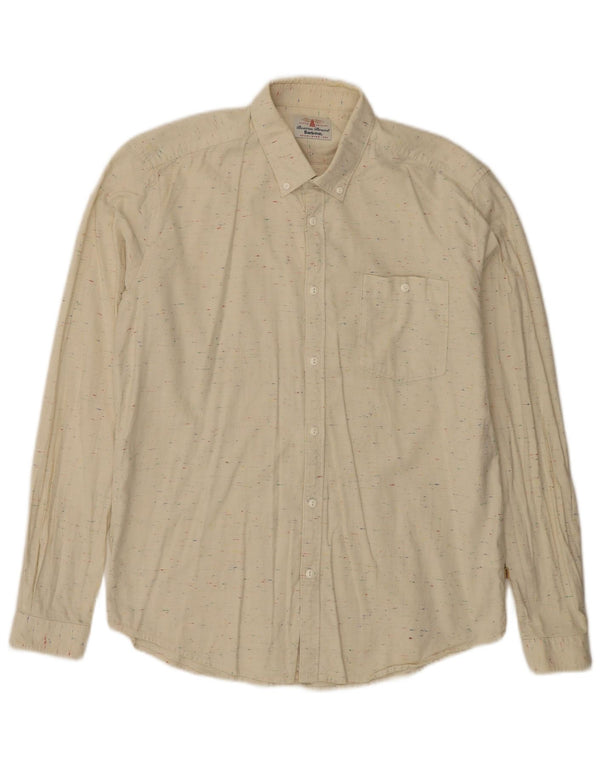 Ανδρικό πουκάμισο Barbour Large Beige Flecked Cotton