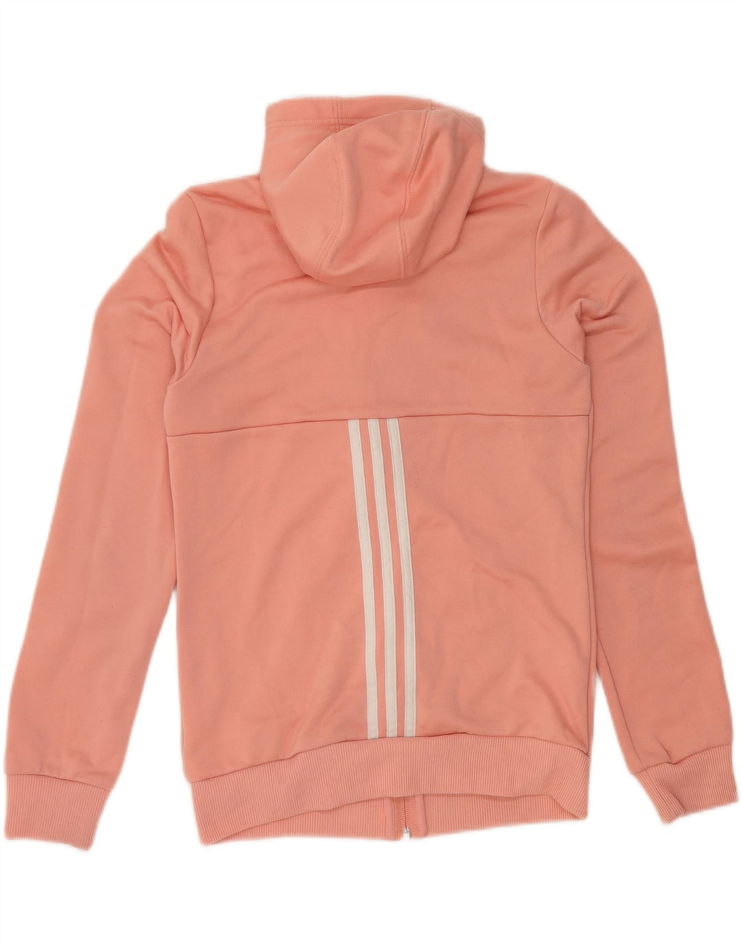 ADIDAS Womens Zip Hoodie Sweater UK 10 Small Pink Polyester Vintage Adidas and Second-Hand Adidas from Messina Hembry 