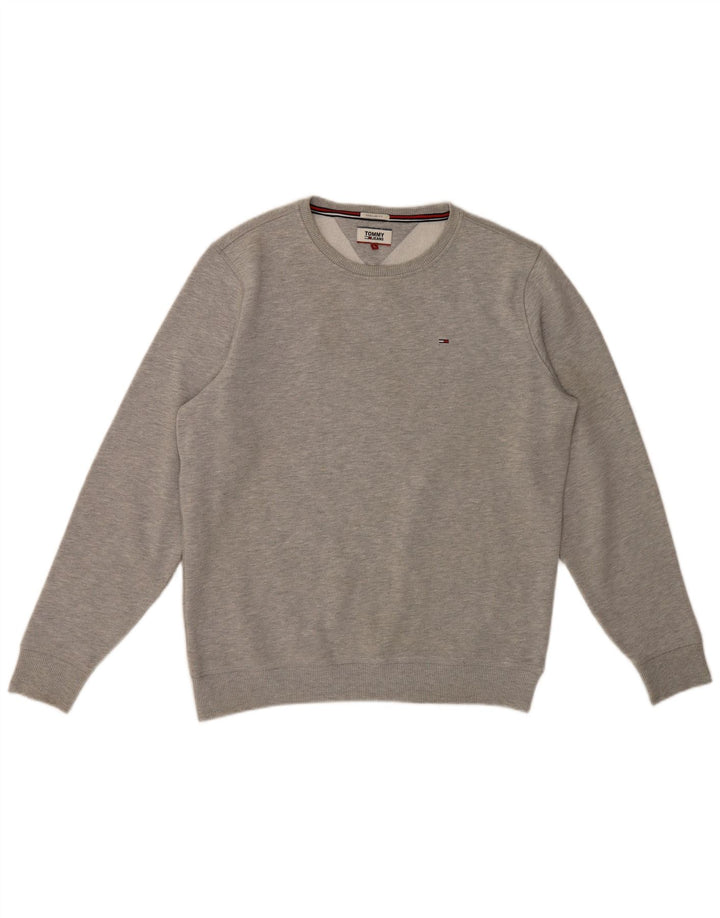 Ανδρικό φούτερ Tommy Hilfiger Regular Fit Jumper μεγάλο γκρι βαμβακερό