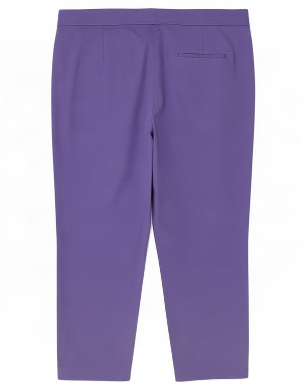 Marks & Spencer Γυναικείο ίσιο παντελόνι Capri UK 16 Large W36 L22 Purple