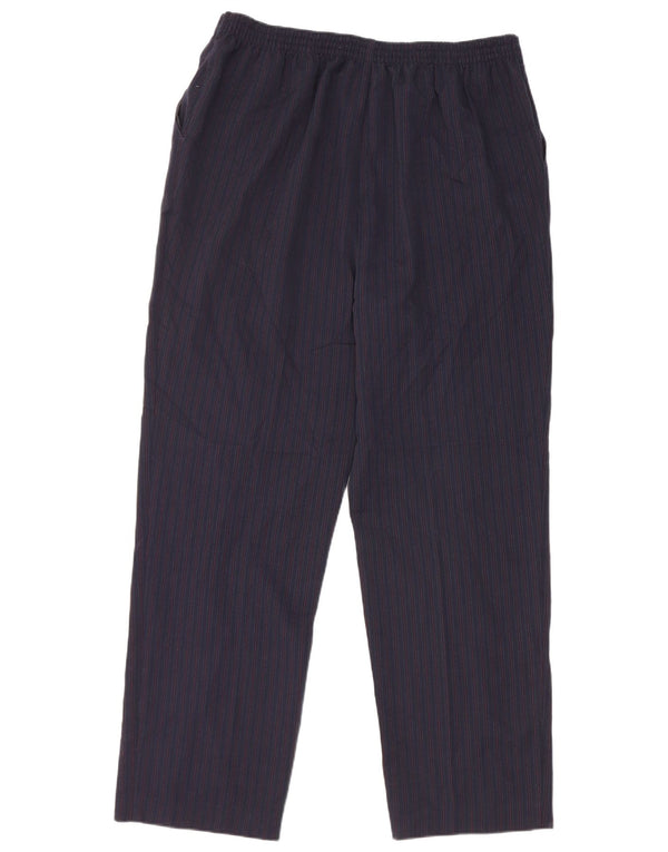 Γυναικεία Casual Παντελόνια Marks & Spencer UK 18 XL W34 L29 Navy Blue ριγέ