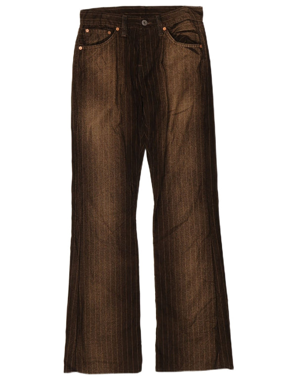 Replay Γυναικείο Bootcut Casual Παντελόνι W28 L34 Καφέ Ριγέ Πολυεστέρας