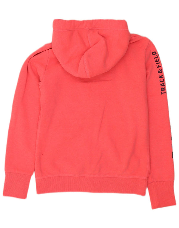Superdry γυναικείο πουλόβερ με κουκούλα με φερμουάρ UK 12 μεσαία ροζ αθλητικά