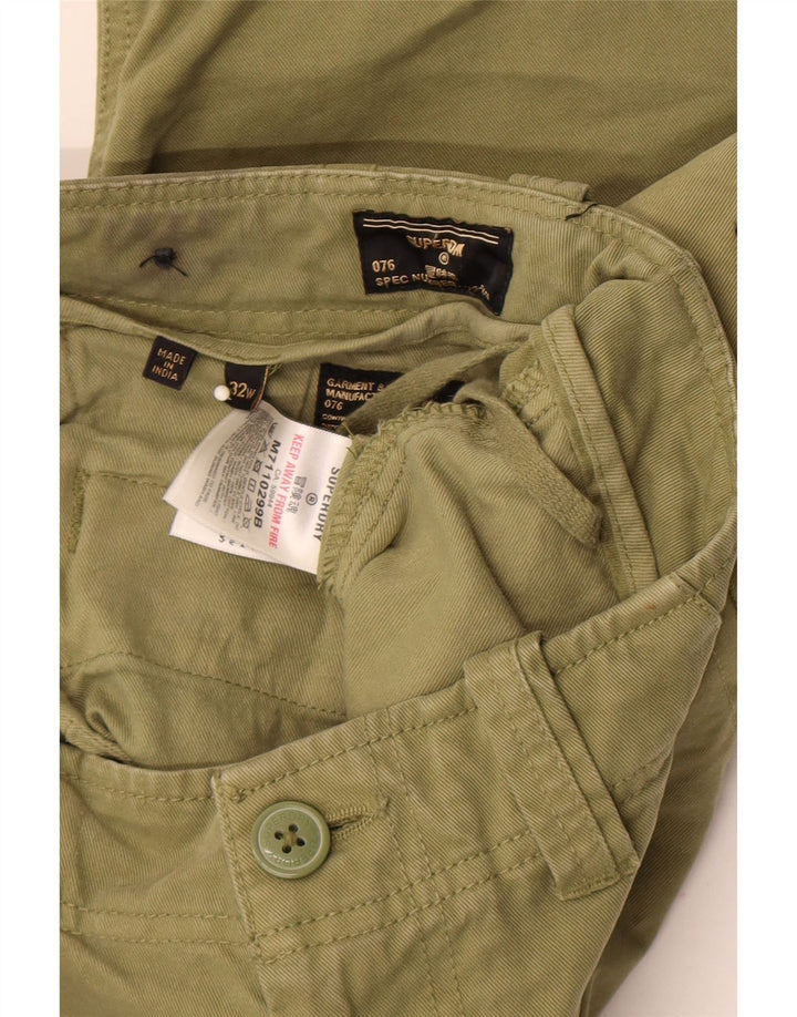 Ανδρικό σορτς Cargo Superdry W32 από μεσαίο χακί βαμβακερό