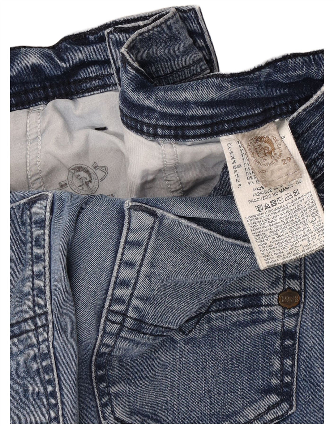 Diesel Ανδρικό Slim Jeans W29 L31 Μπλε Βαμβακερό