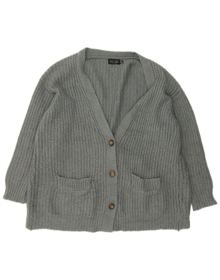 Zara Γυναικείο πουλόβερ ζακέτα oversized UK 14 Medium Grey