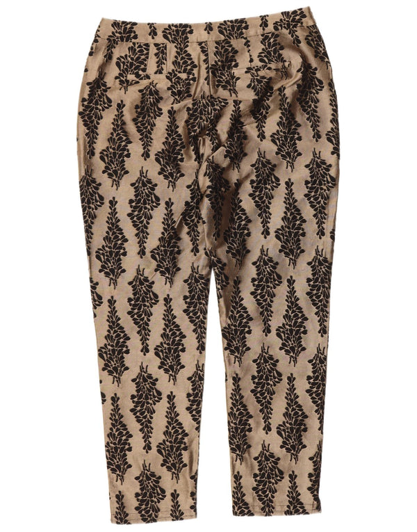 Boden Γυναικείο Cropped Παντελόνι UK 10 Small W28 L24 Καφέ φλοράλ βαμβακερό