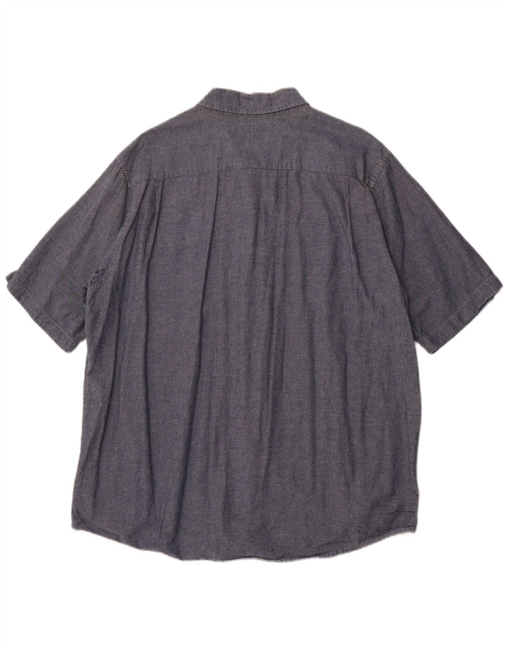 Ανδρικό κοντομάνικο πουκάμισο WRANGLER 2XL Μπλε βαμβακερό