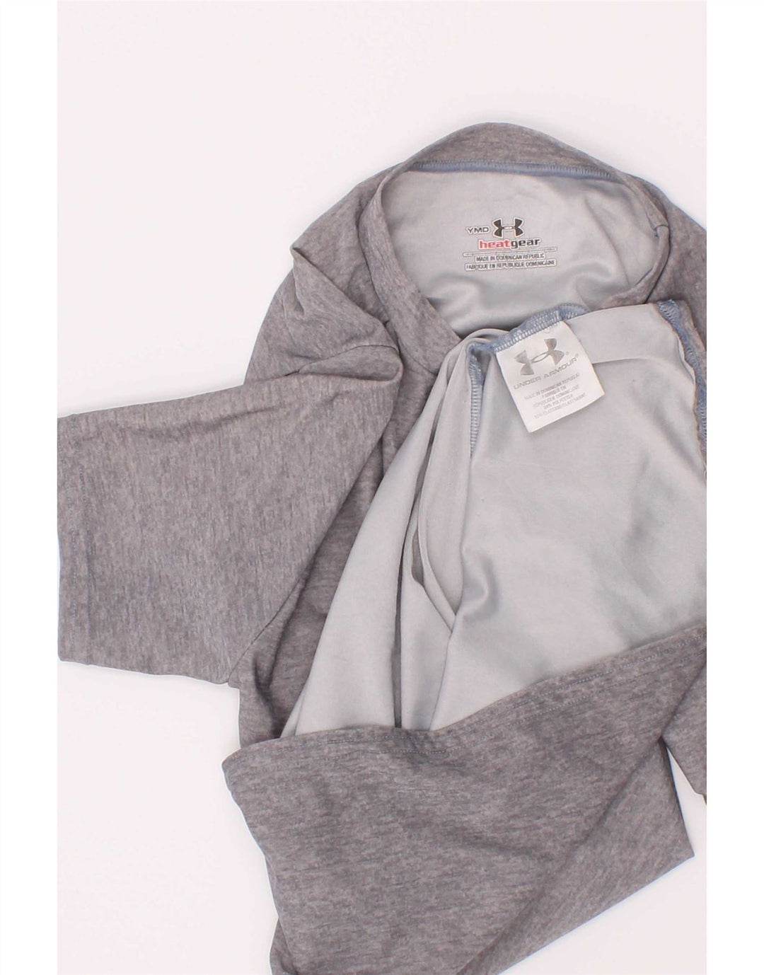 Under Armour Boys T-Shirt Top 9-10 Years Medium Grey Polyester