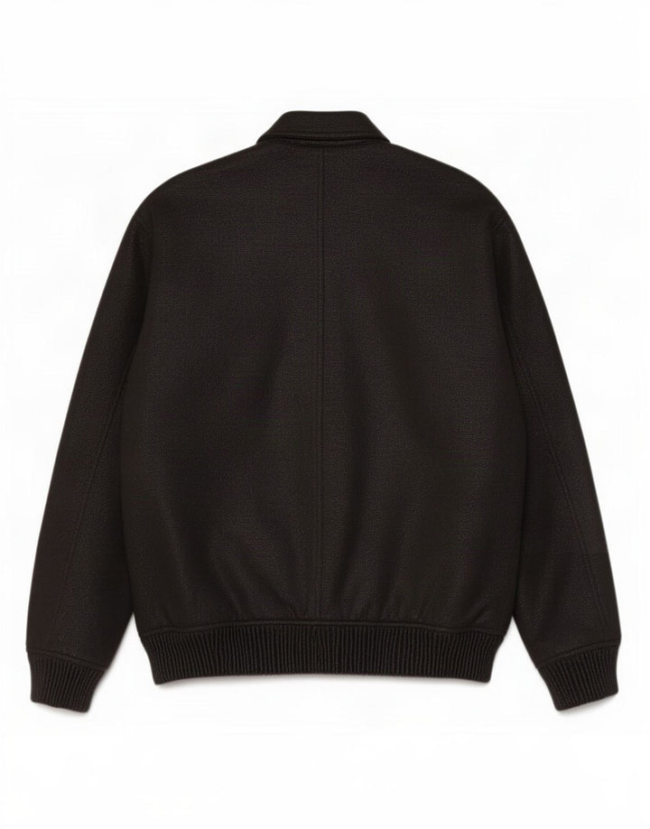 Zara Ανδρικό Bomber Jacket UK 40 Large Black Flecked Polyester