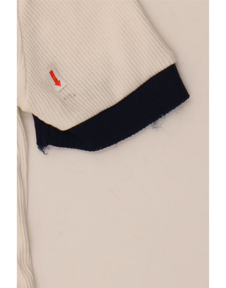 Zara Γυναικείο T-Shirt Top UK 12 Medium White Colourblock Polyester