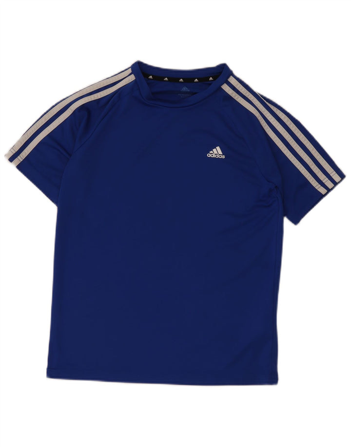 ADIDAS Boys Aeroready T-Shirt 13-14 ετών Μπλε πολυεστέρας