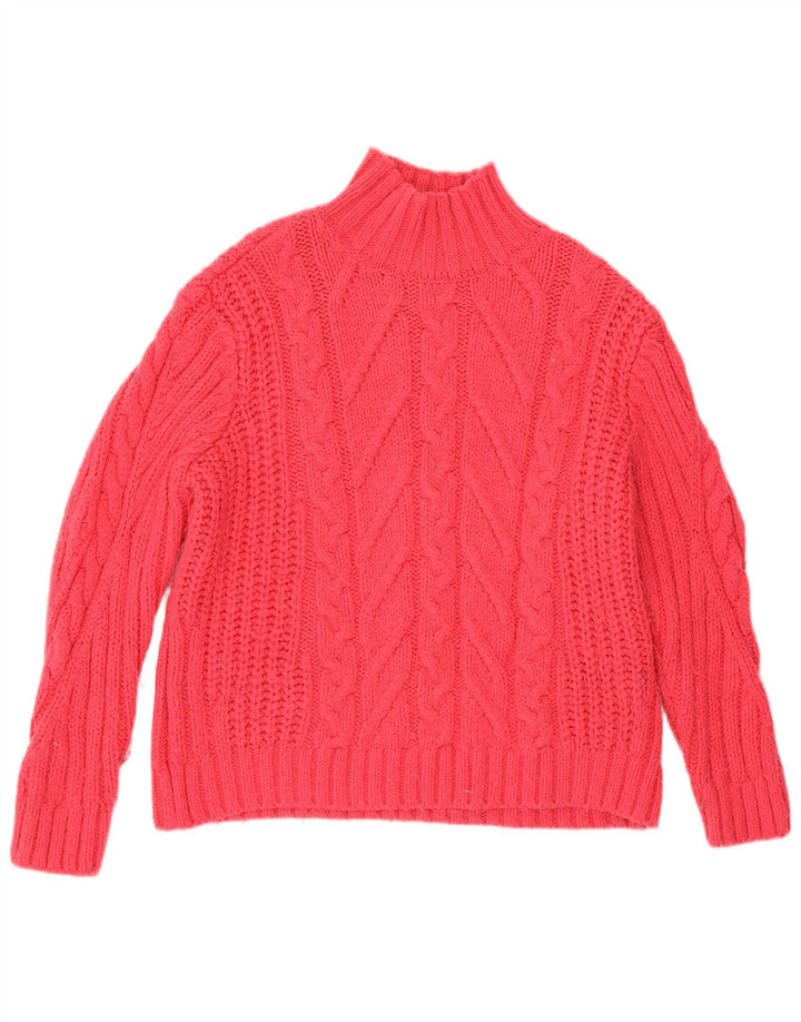Marks & Spencer Γυναικείο πουλόβερ με λαιμό χελώνα UK 12 Medium Pink