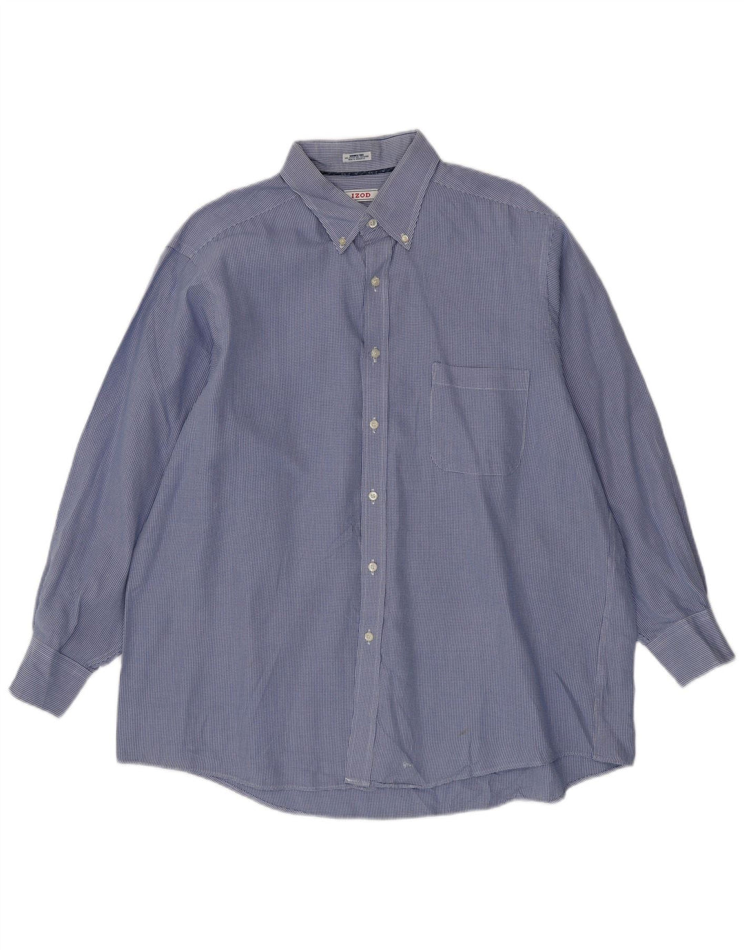 Ανδρικό πουκάμισο Izod Checked Regular Fit Size 17 XL Blue Houndstooth βαμβακερό