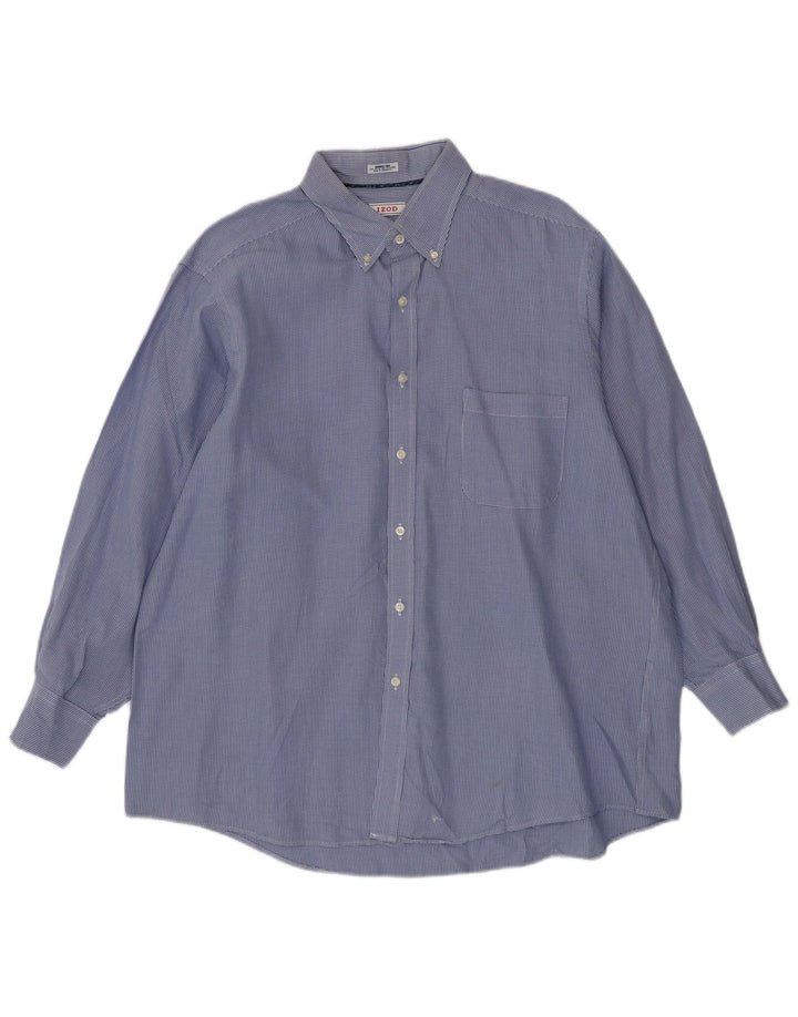 Ανδρικό πουκάμισο Izod Checked Regular Fit Size 17 XL Blue Houndstooth βαμβακερό