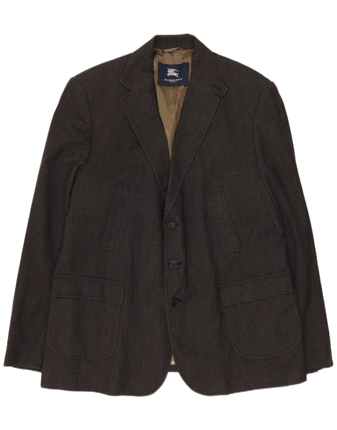 Burberry Ανδρικό σακάκι σακάκι με 3 κουμπιά UK 42 XL Γκρι μαλλί ψαροκόκαλο