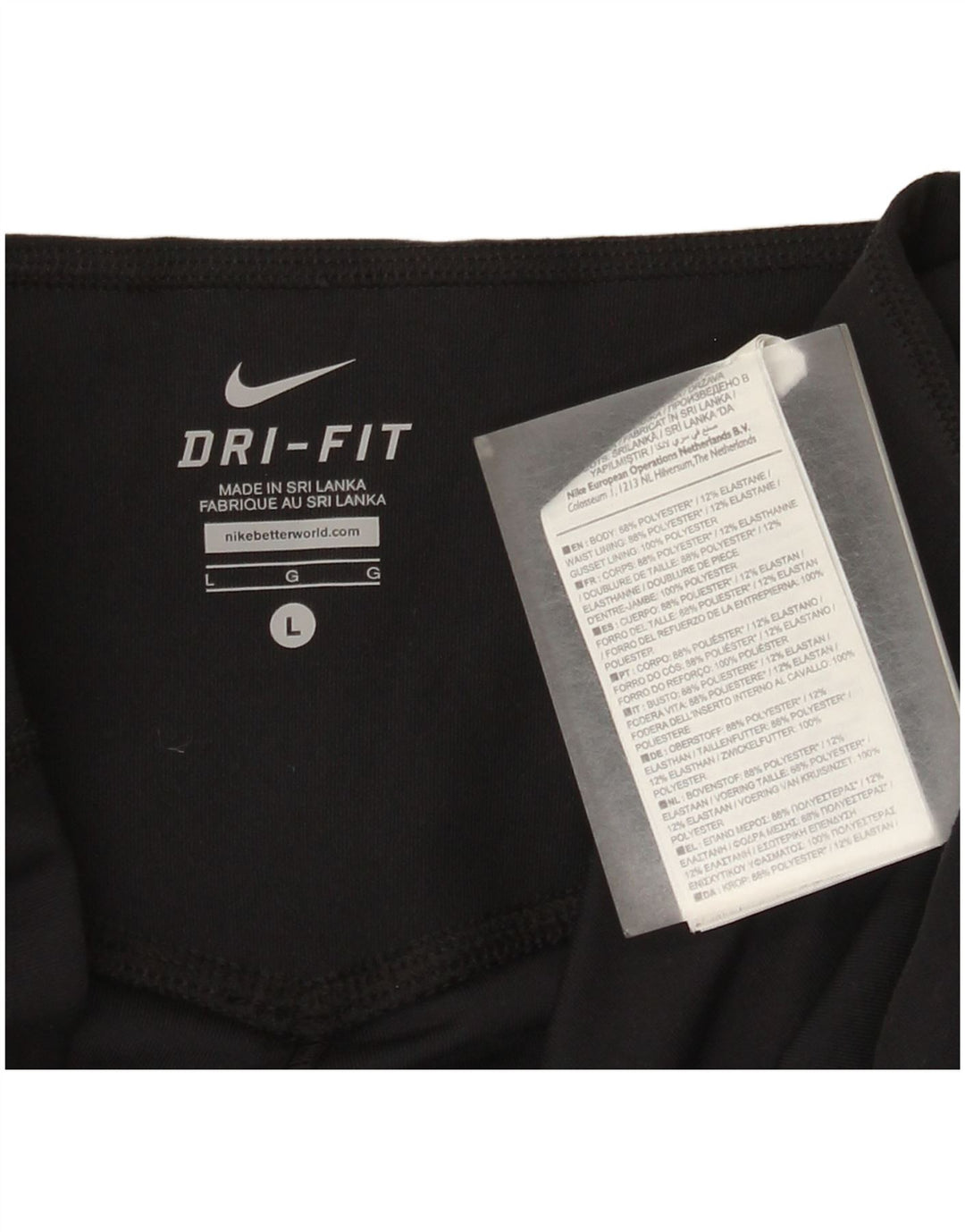 Γυναικείο κολάν Nike Dri Fit Capri UK 14 Μεγάλο μαύρο πολυεστέρα