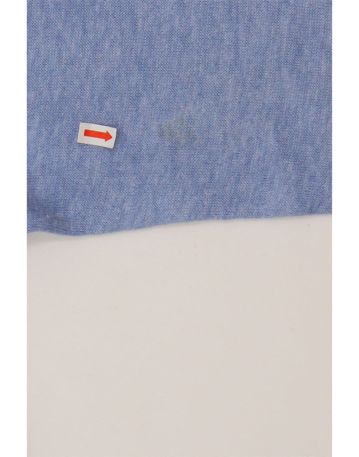 WHITE STUFF Γυναικείο πουλόβερ ζακέτα UK 10 Small Blue Flecked Cotton