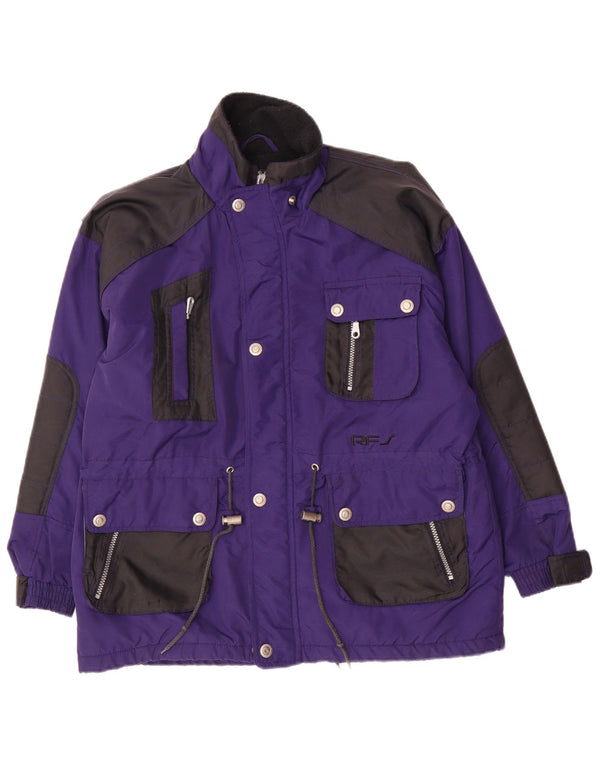 Rodeo Boys Windbreaker Jacket 11-12 Years Purple Colourblock Nylon