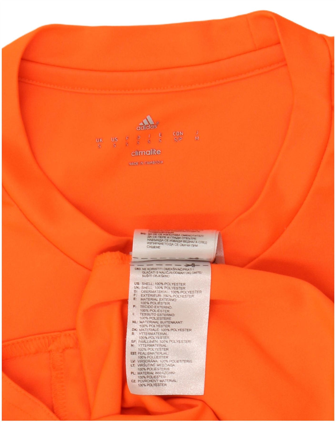 Adidas Ανδρικό T-Shirt Climalite Top Μικρό Πορτοκαλί Πολυεστέρας