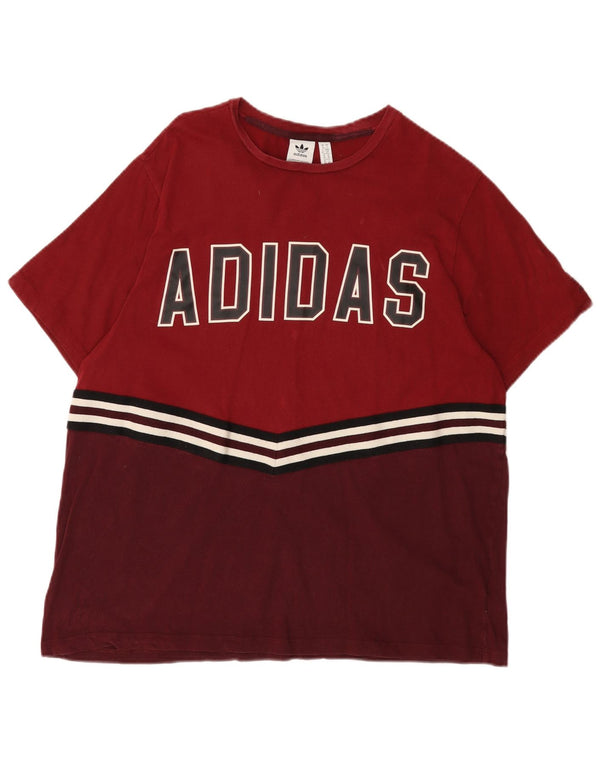 Γυναικείο γραφικό μπλουζάκι ADIDAS Top UK Small 10 μπορντό