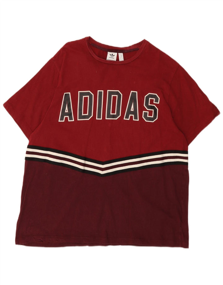 Γυναικείο γραφικό μπλουζάκι ADIDAS Top UK Small 10 μπορντό
