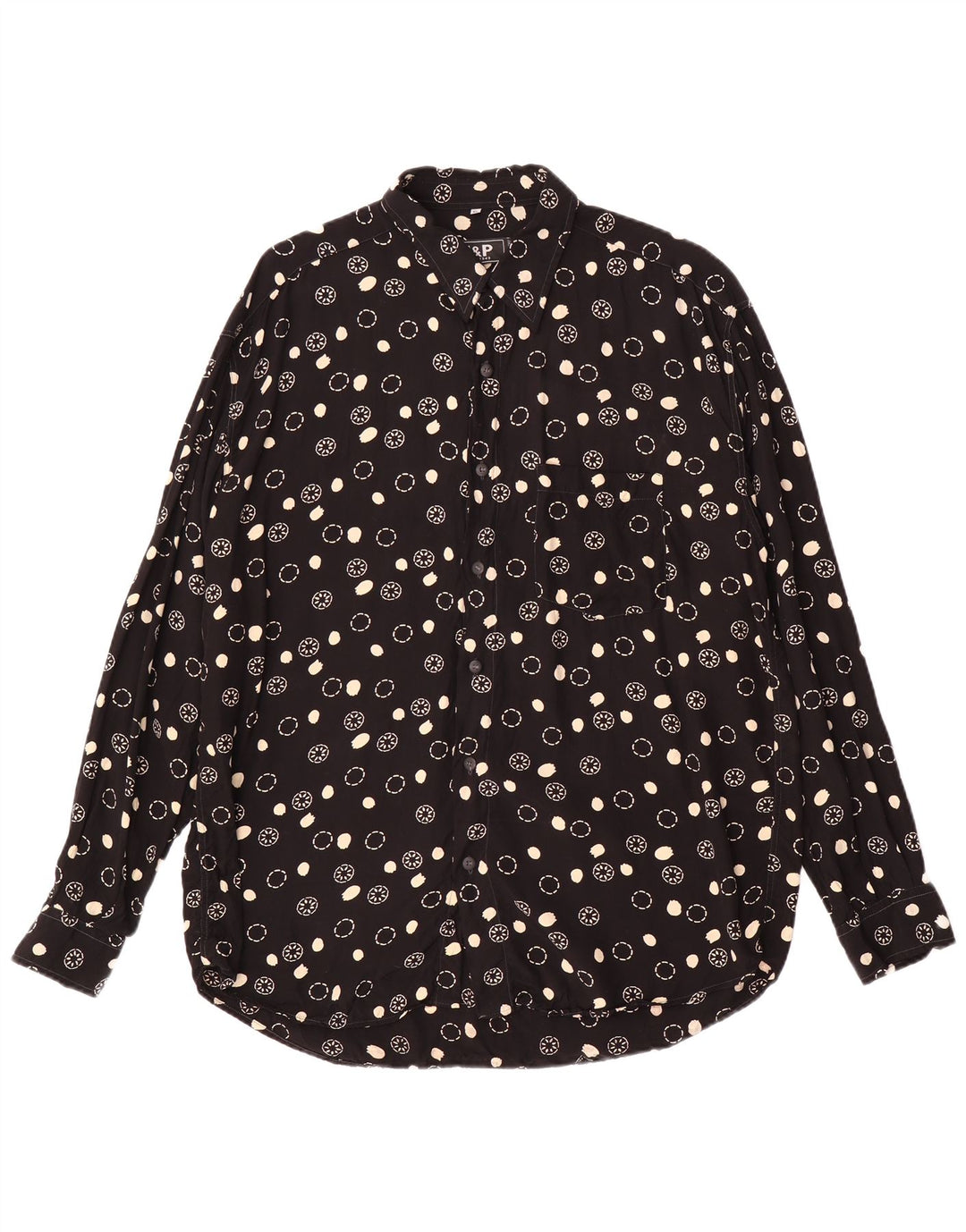 Ανδρικό πουκάμισο VINTAGE XL Μαύρο Floral