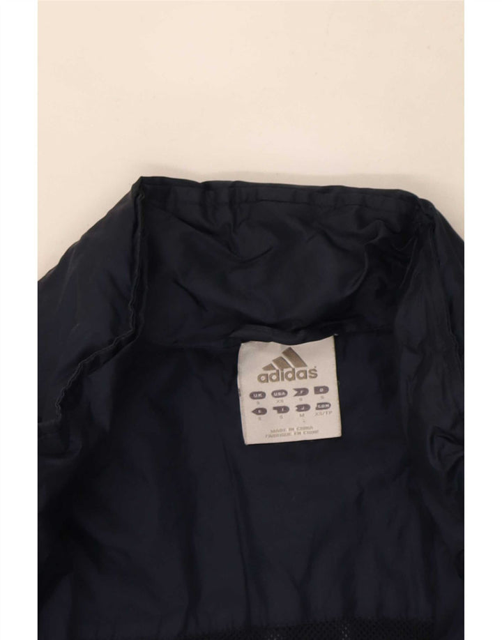 Adidas Ανδρικό μπουφάν βροχής με κουκούλα UK 36 Small Navy Blue Polyamide