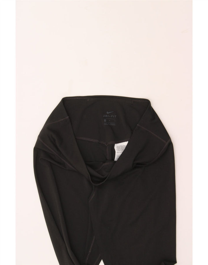 NIKE Womens Capri Leggings UK 12 Medium  Black Polyester Vintage Nike and Second-Hand Nike from Messina Hembry 